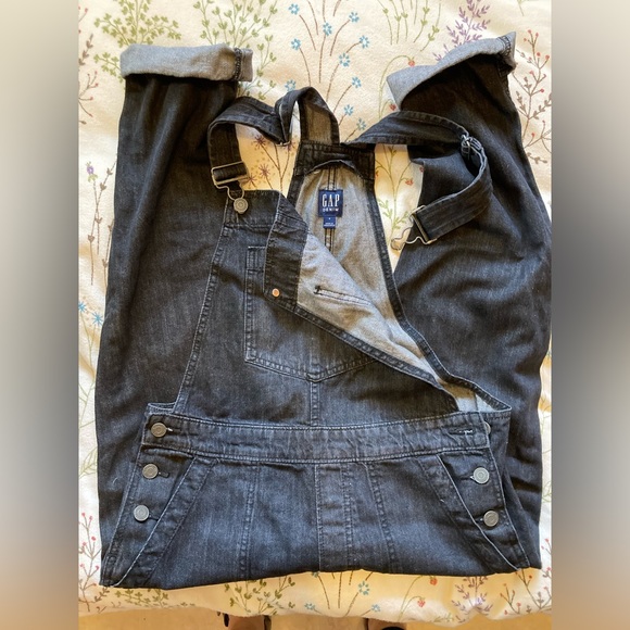 GAP faded black Denim overalls • size SMALL • 4/6 • EUC • - Picture 9 of 16